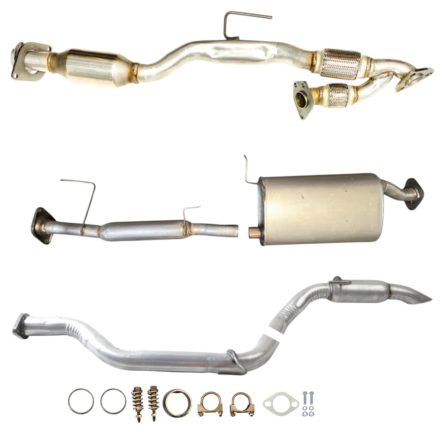 INFINITI QX60 3.5L (2014-2017) Catalytic Converter with Flex Pipe, Resonator, Muffler and Rear Resonator