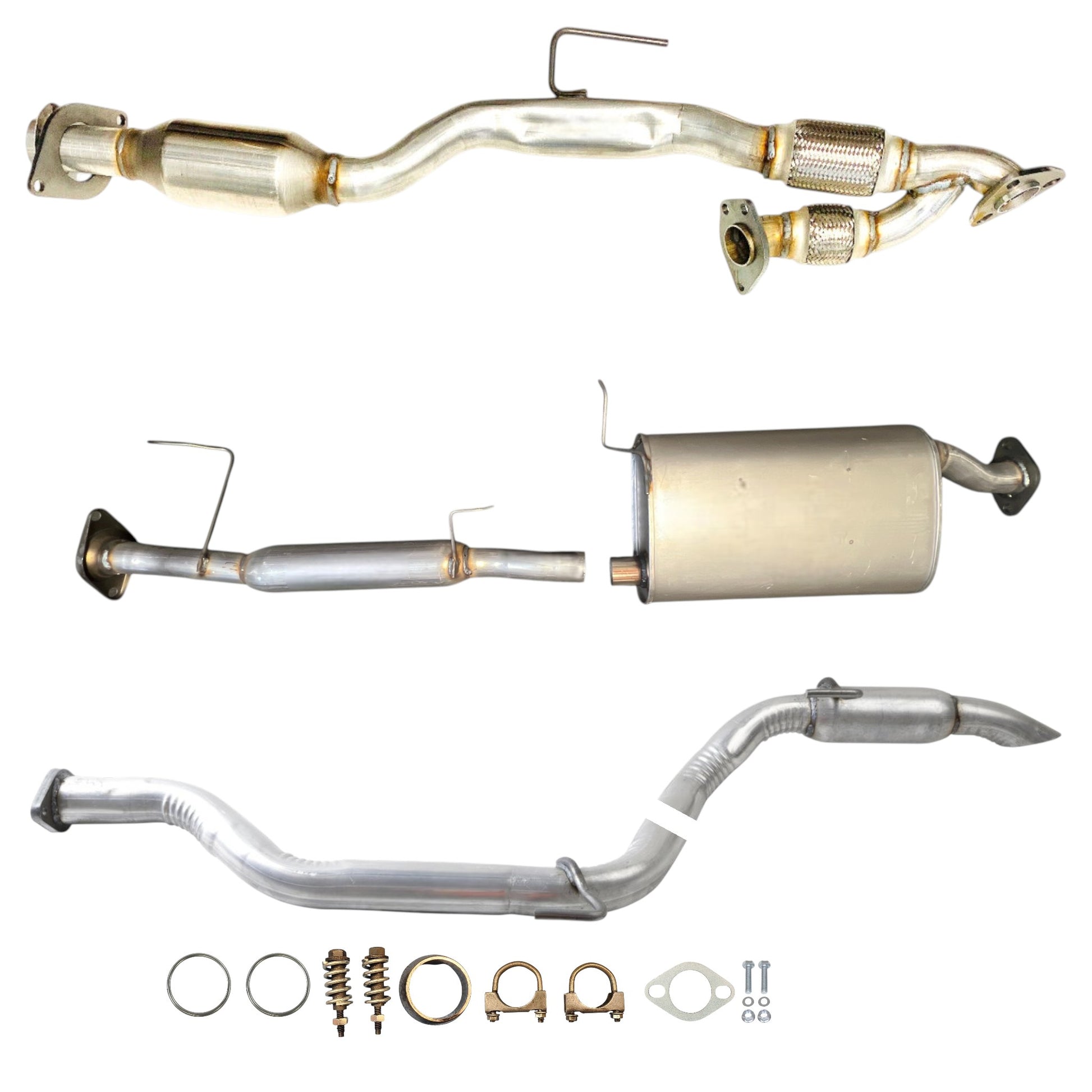 INFINITI QX60 3.5L (2014-2017) Catalytic Converter with Flex Pipe, Resonator, Muffler and Rear Resonator