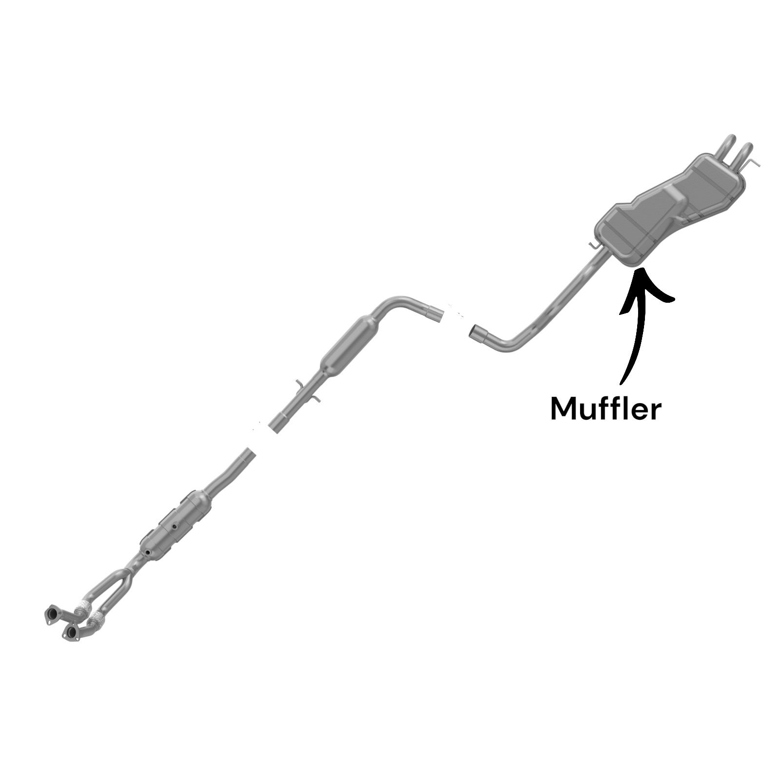 Volkswagen Golf 2.8L (1999-2005) Rear Muffler 