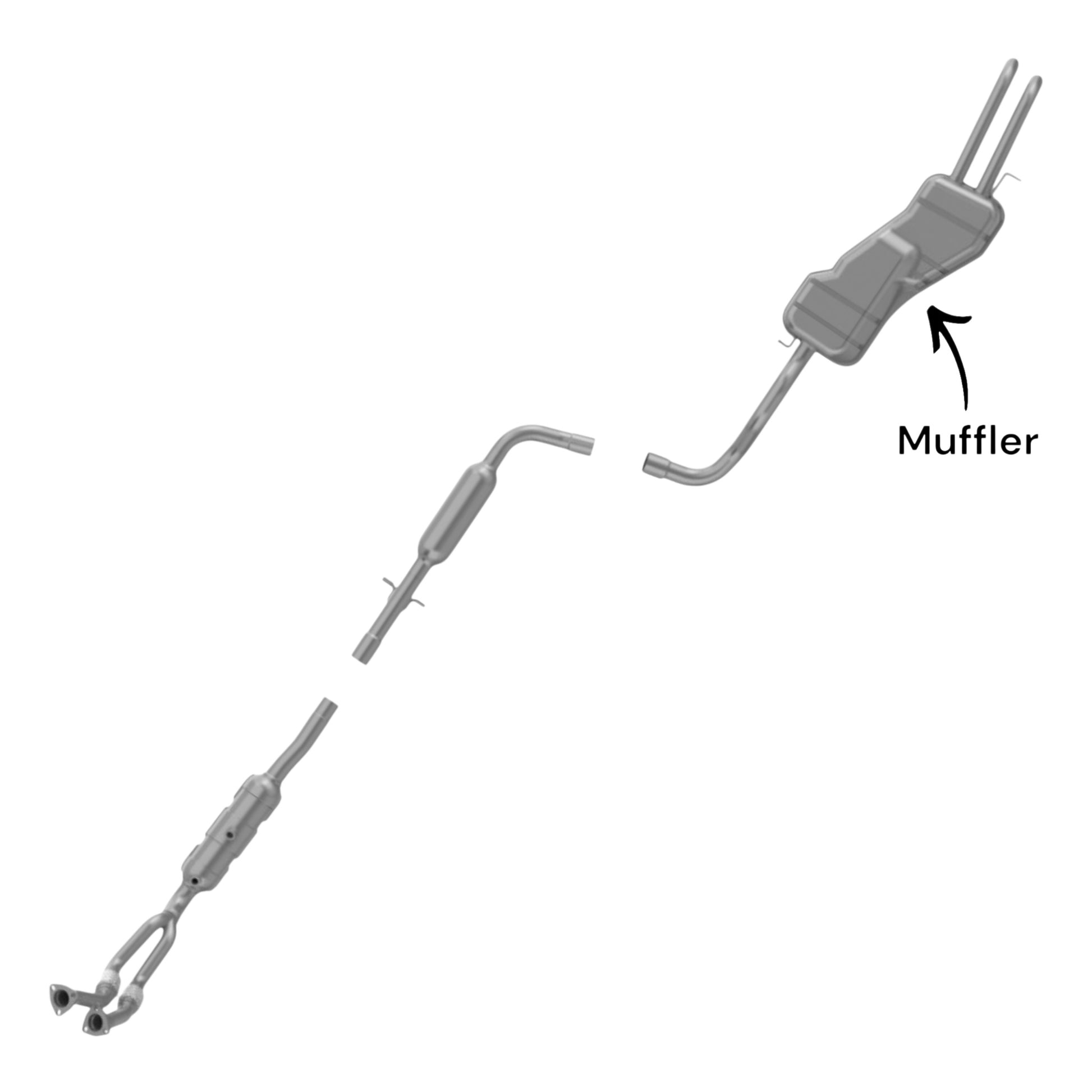 Volkswagen Jetta 2.8L (1999) (Engine Code AFP Only) Muffler