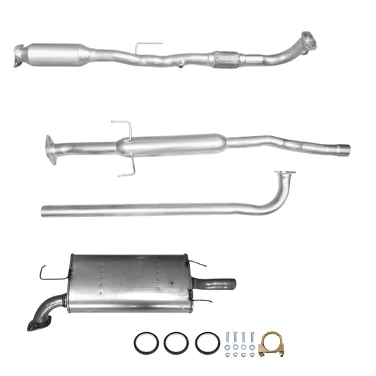Toyota Solara 2.4L (2004-2006) Catalytic Converter with Flex Pipe, Resonator and Muffler