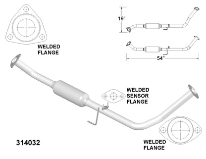 Toyota Sequoia 4.7L V8 (2001-2004) Driver Side Catalytic Converter