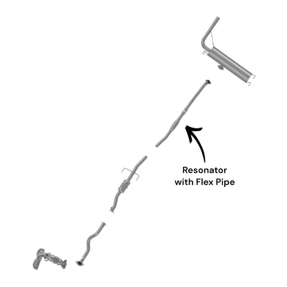 Toyota RAV4 2.4L (2004, 2005) Resonator With Flex Pipe