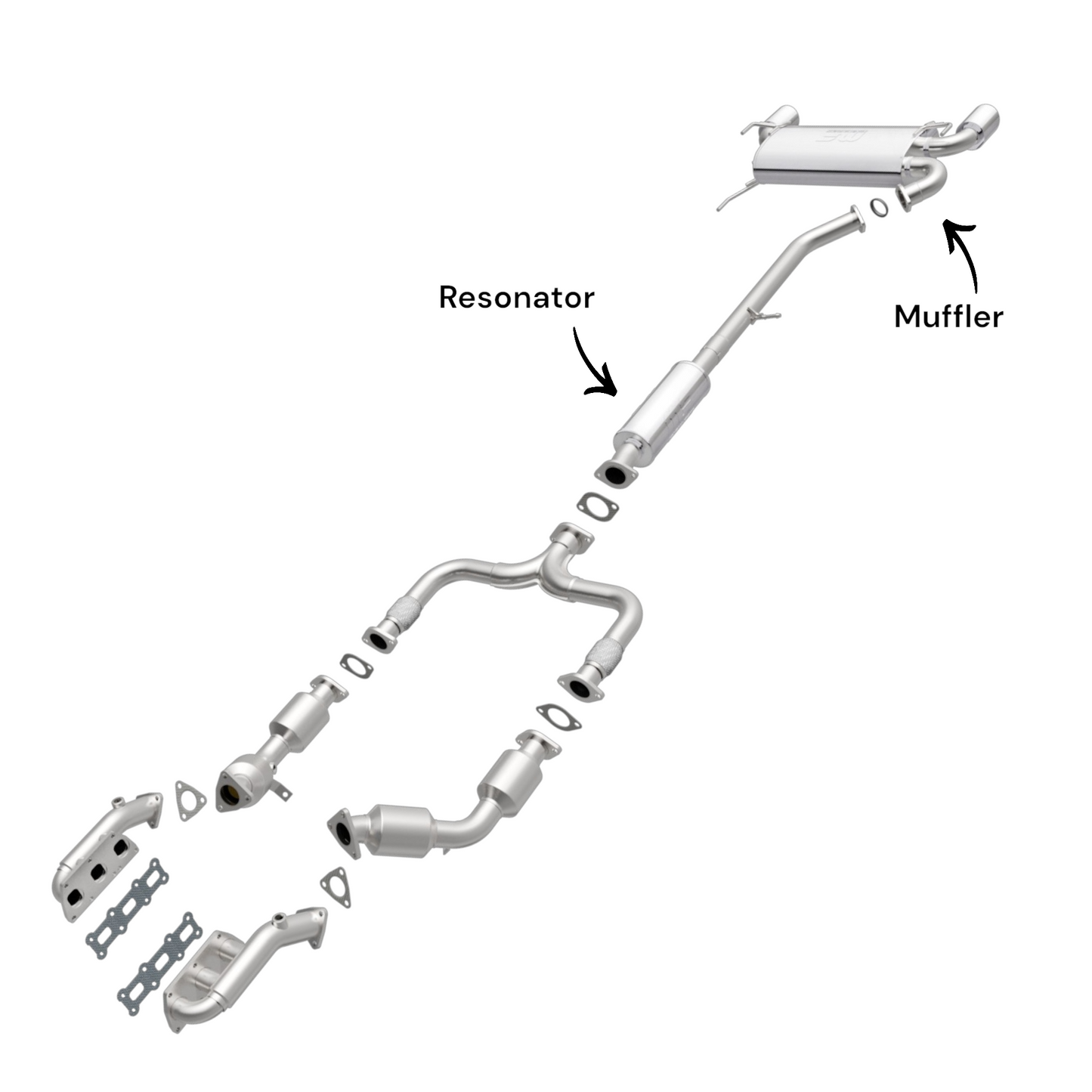Résonateur et silencieux pour Nissan 350Z 3.5L (2003-2009)