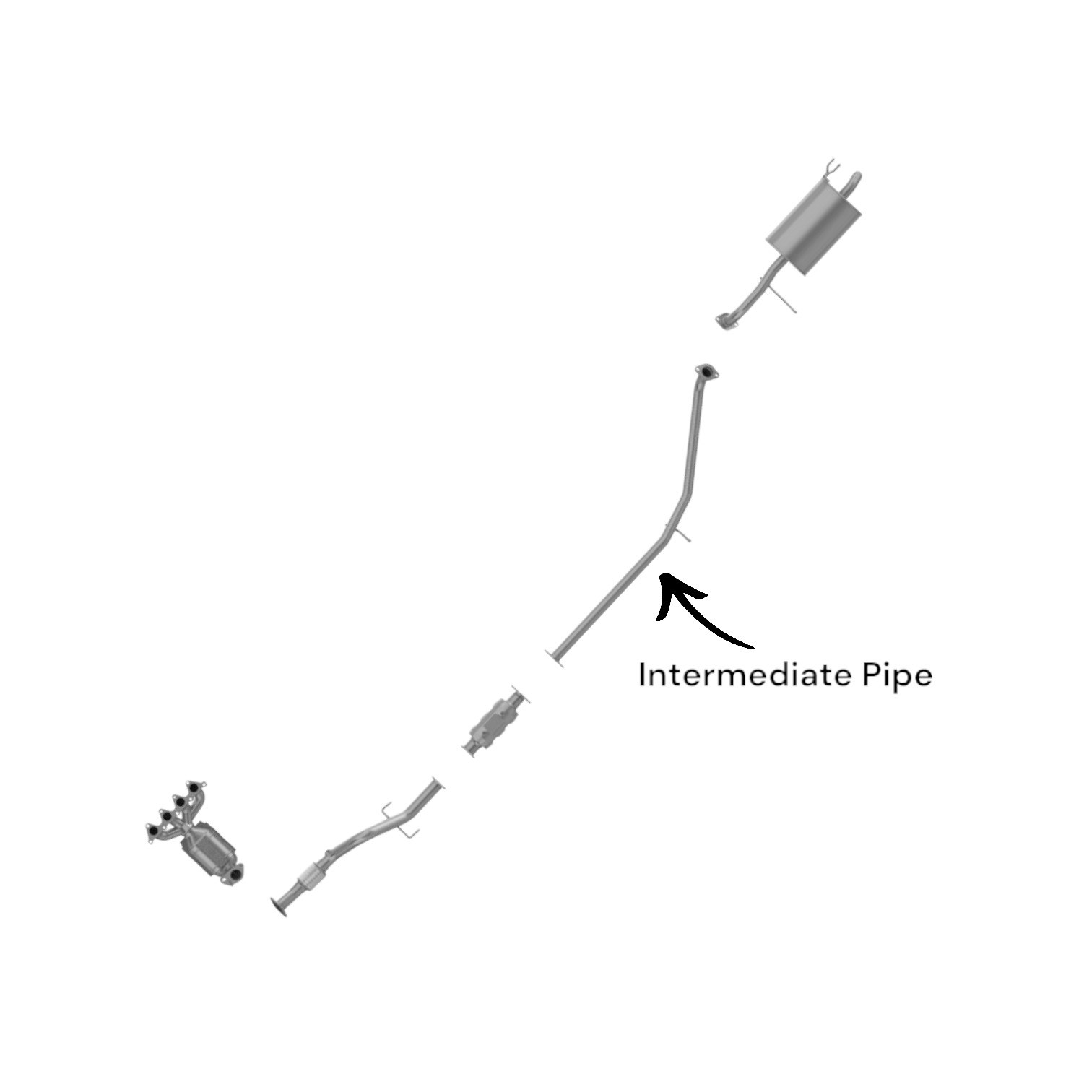 Kia Rio 1.6L (2006-2011) Intermediate Pipe