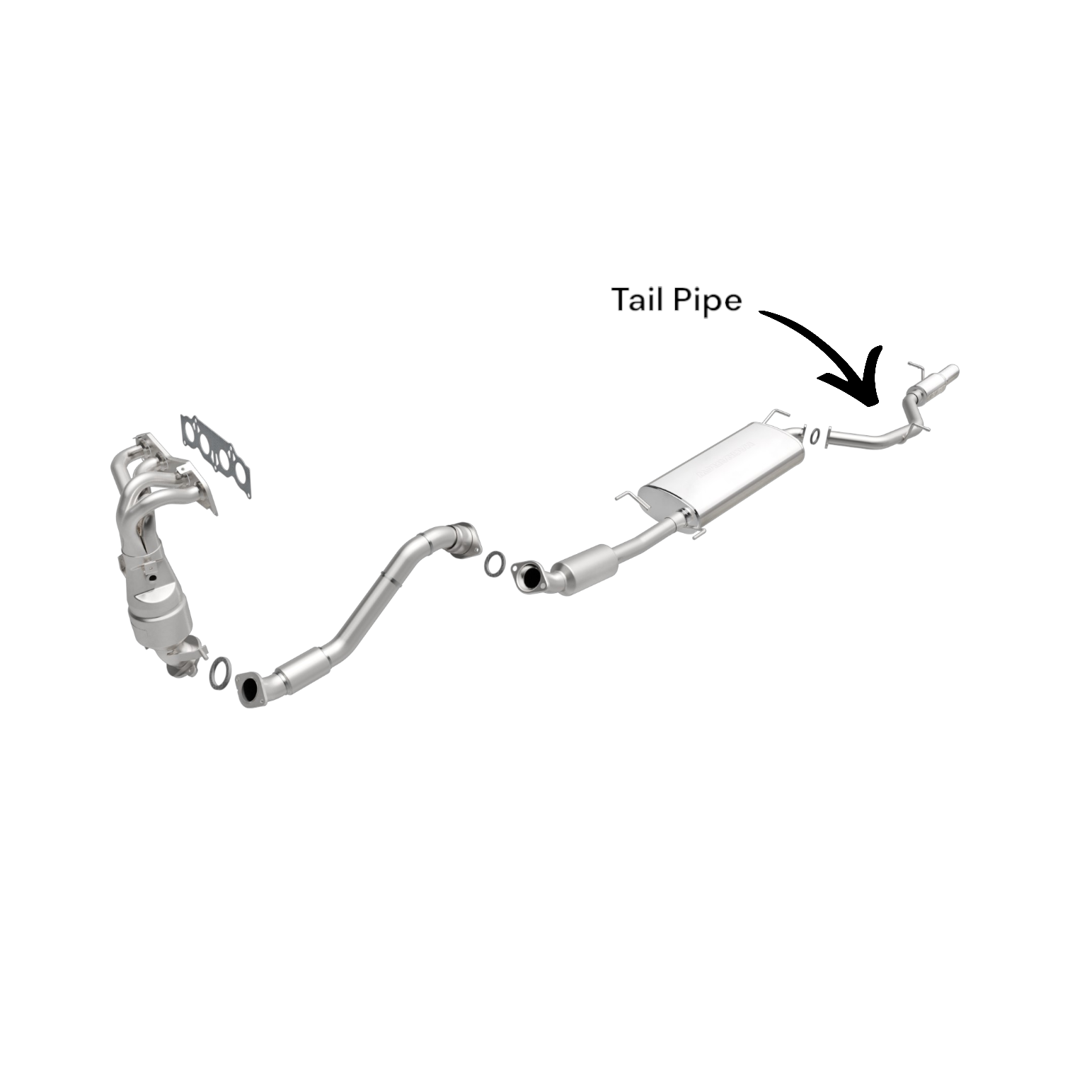 55545 - Toyota Rav4 2.4L (2006-2008) V4 & Toyota Rav4 2.5L (2009-2012) V4 & Toyota RAV4 (2006-2012) 3.5L V6 Tail Pipe