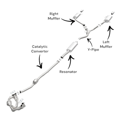 Ligne d'échappement complète pour Subaru Forester 2.5L (2009-2010) (non turbo)