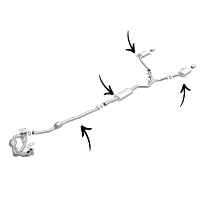 Subaru Legacy 2.5L (Non-Turbocharged) 2006-2009 Catalytic Converter, Resonator with Y-Pipe and Mufflers