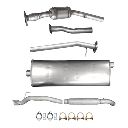 Pontiac Montana 3.5L (2005, 2006) (FWD) Catalytic Converter With Flex, Axel Pipe, Muffler And Resonator