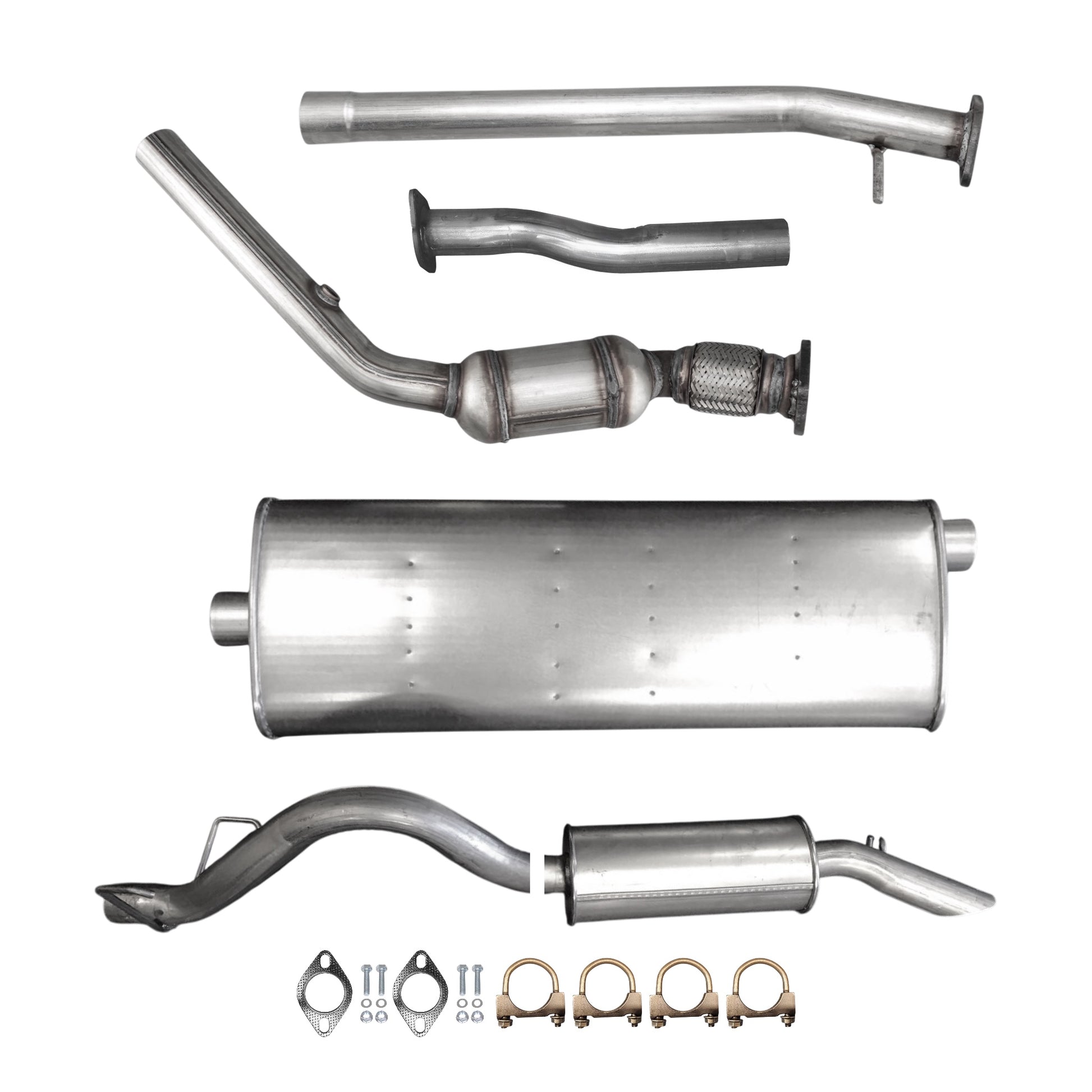 Saturn Relay 3.9L (2007) Catalytic Converter With Flex, Intermediate Pipe, Muffler & Resonator