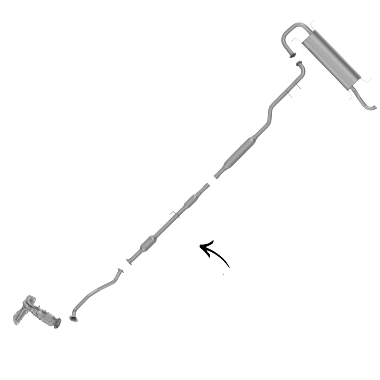 Toyota Venza 2.7L (2009-2015) Catalytic converter With Resonator.