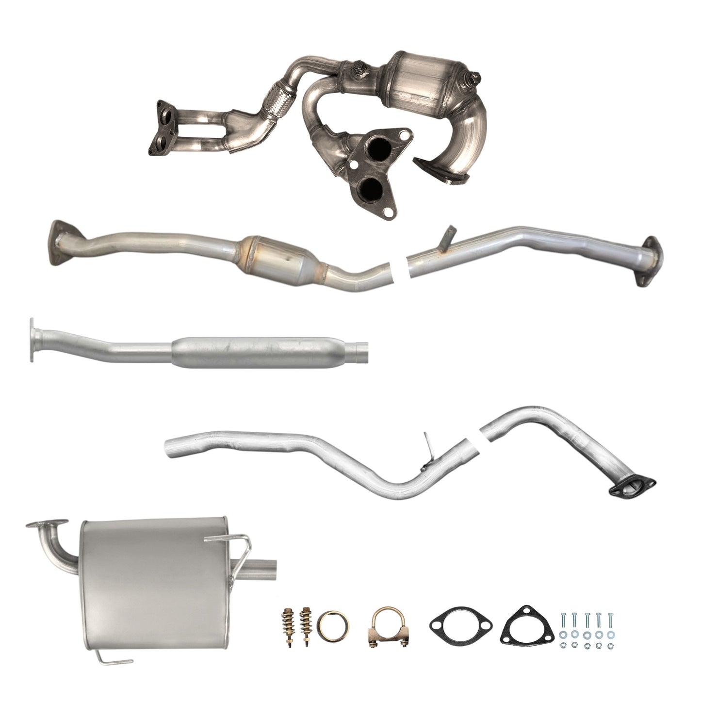 Collecteur d'échappement, convertisseur catalytique, résonateur, tuyau et silencieux pour Subaru Legacy 2.5L (2015-2019)