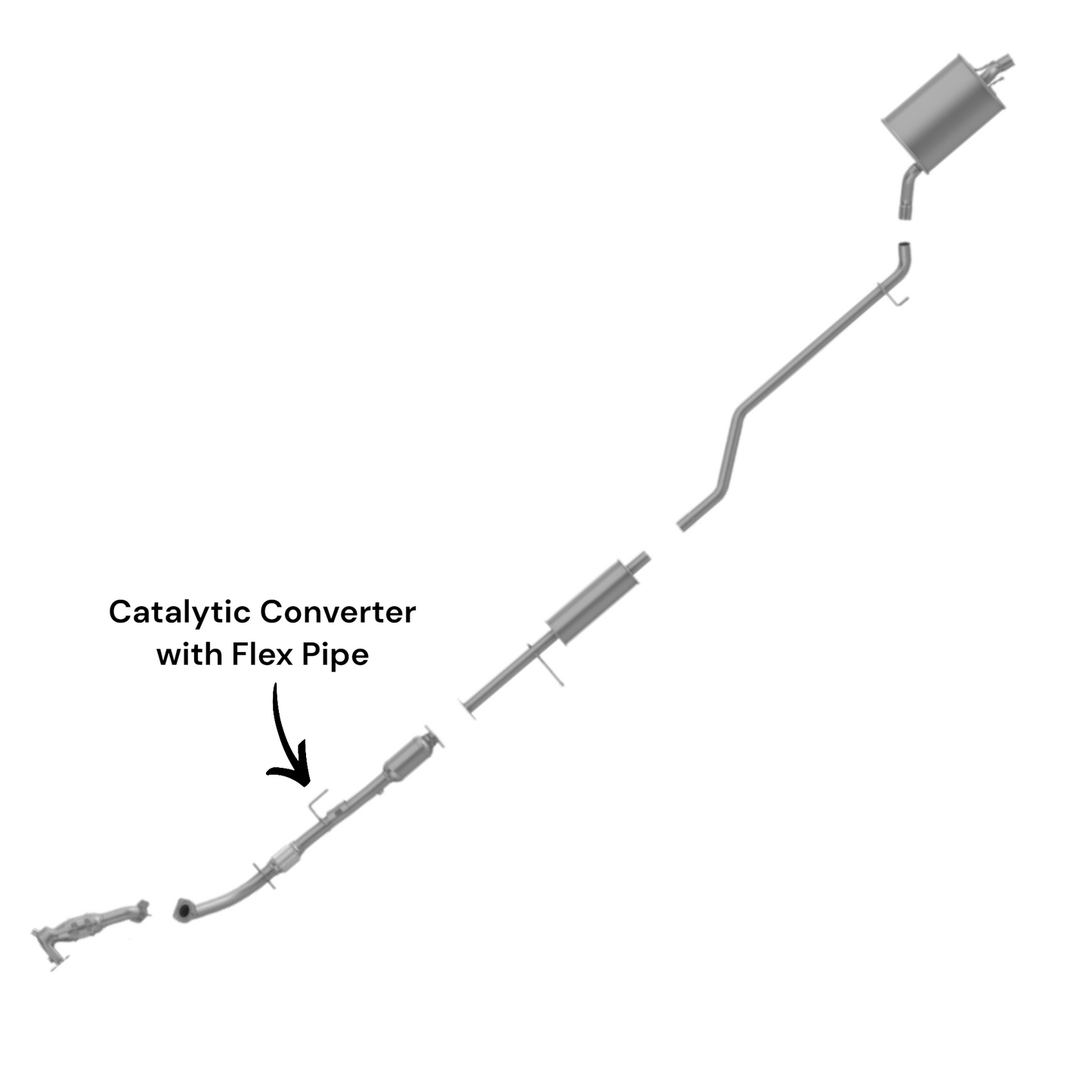 Honda Accord 2.4L (2013-2017) (Automatic transmission) Catalytic Converter with Flex Pipe