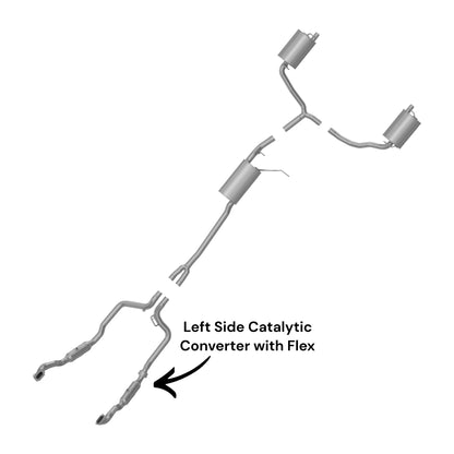 Dodge Charger 3.6L (2011-2014) (Federal Emissions System) Left Side Catalytic Converter with Flex Pipe