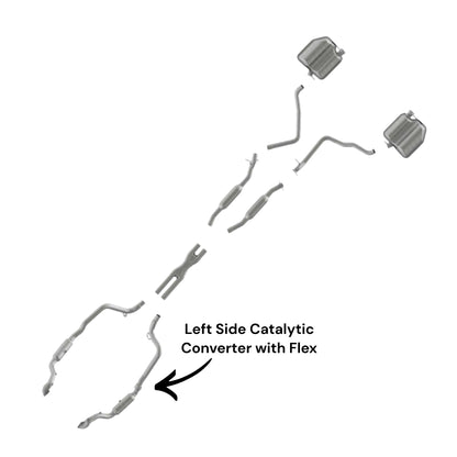 Dodge Challenger 3.6L (2011-2015) (Federal Emissions System) Left Side Catalytic Converter with Flex Pipe