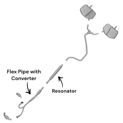 Buick LaCrosse 3.0L (2010) (FWD Only) Flex Pipe with Converter and Resonator