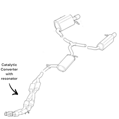 Volkswagen Passat 3.6L (2012-2018) Dual Catalytic Converters with Dual Resonators