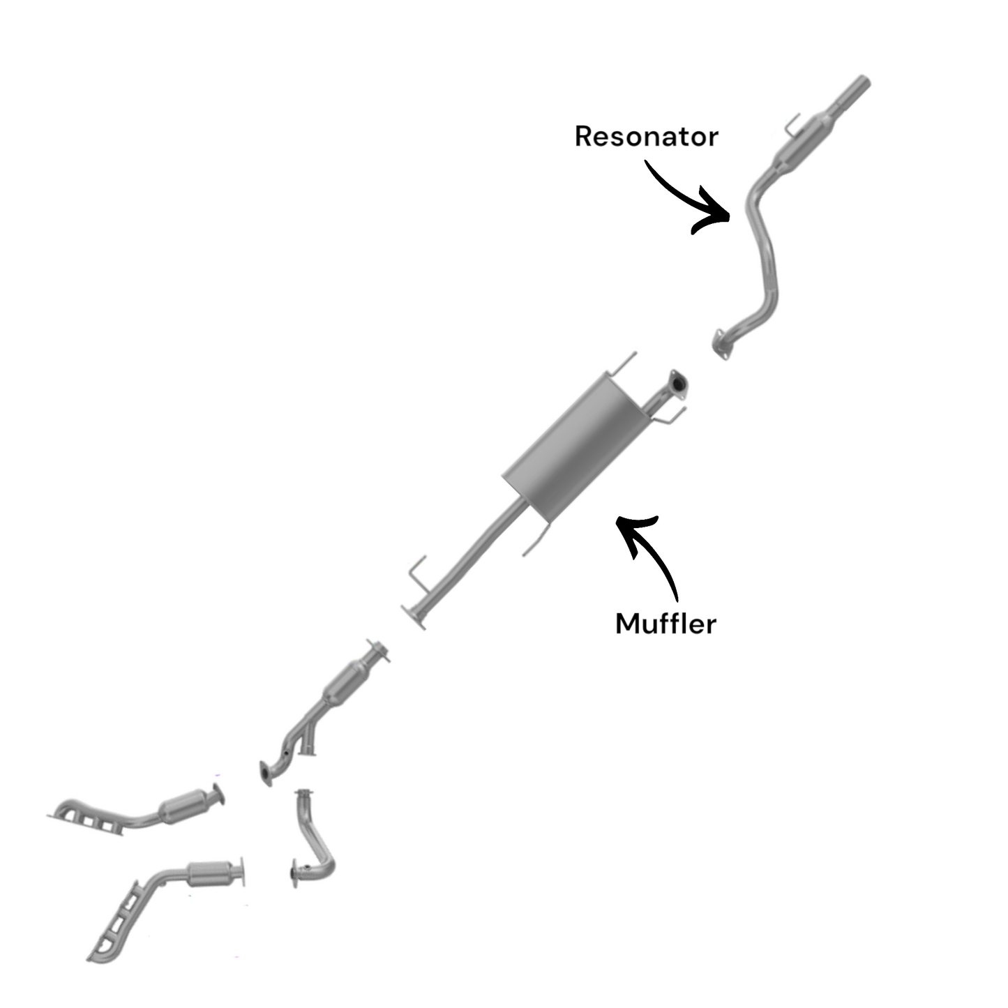 Silencieux et résonateur pour Lexus GX470 4.7L (2003-2004)