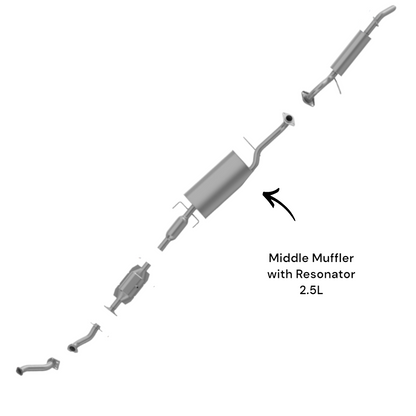 Mercury Mariner 2.5L & 3.0L (2009-2011) Middle Muffler with Resonator