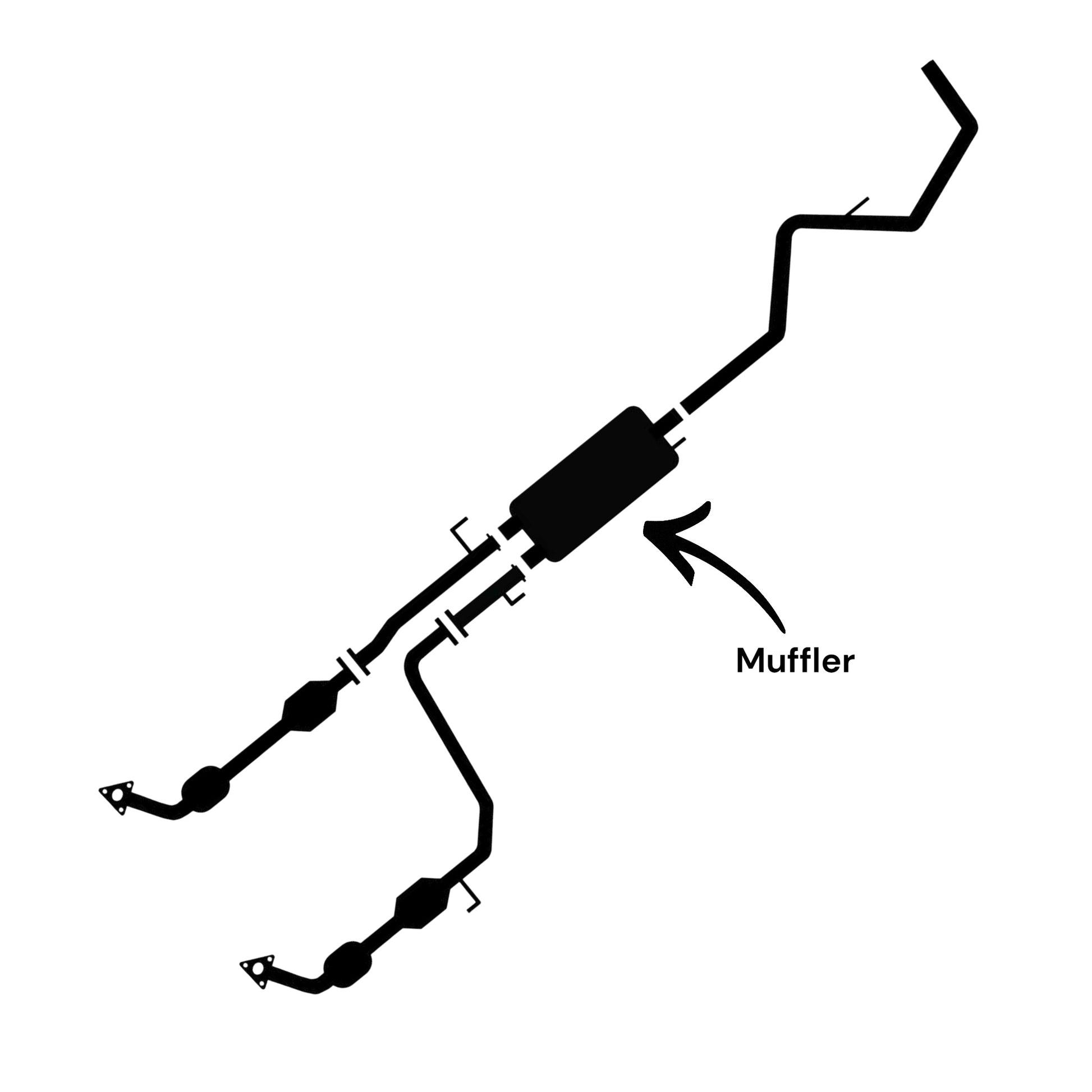Toyota Tundra 4.6L (2010-2019) (145.7" Wheelbase) Muffler