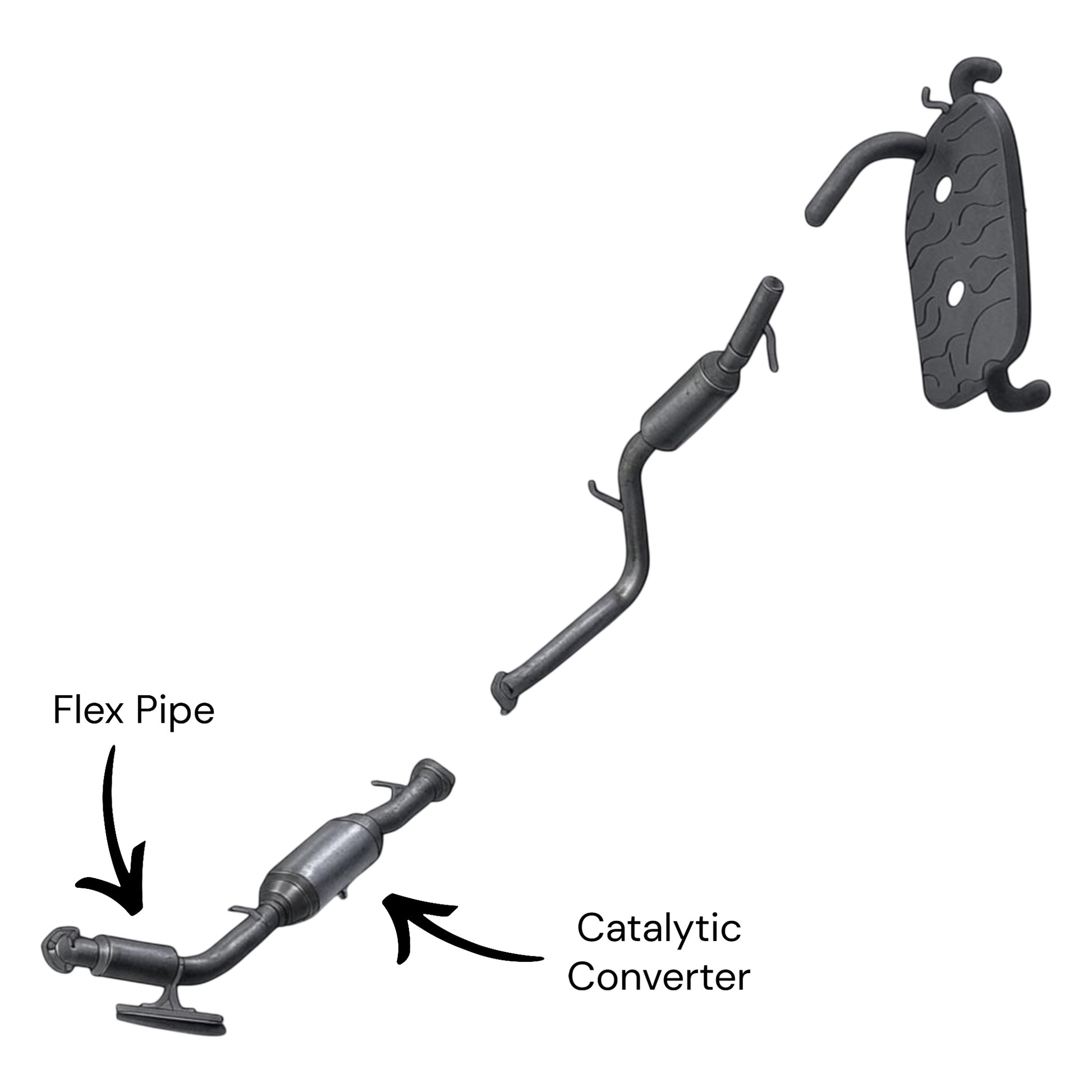 Volvo S40 2.5L Turbo (2004-2010) (FWD) Flex Pipe With Catalytic Converter