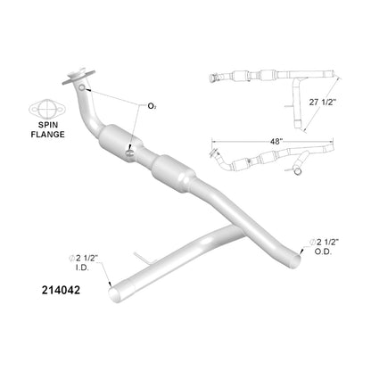 Convertisseur catalytique pour Ford F-150 5.4L 2004-2006 (uniquement pour les normes d'émissions californiennes)