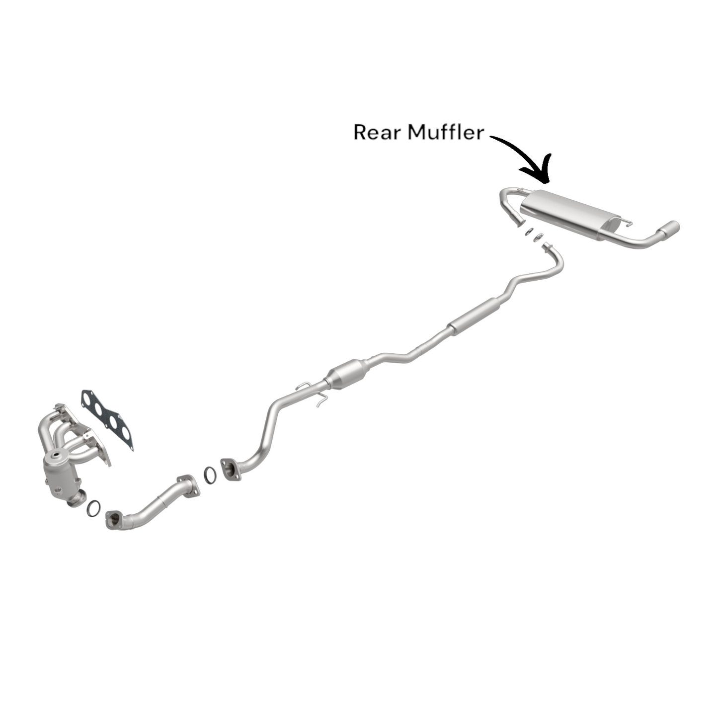 Silencieux arrière pour Pontiac Vibe 1.8L (2003-2006) à traction intégrale