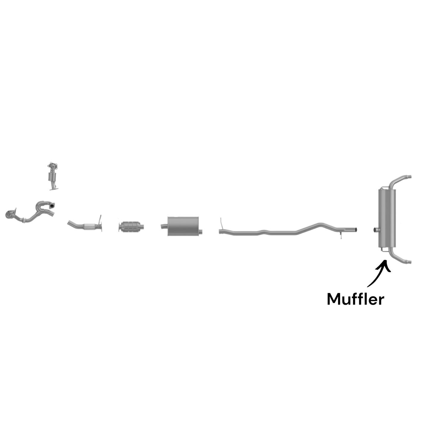 Cadillac SRX 3.0L (2010-2011) Muffler