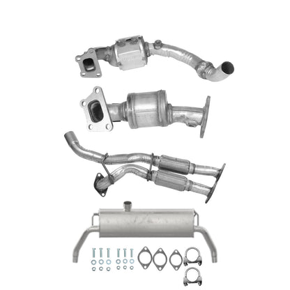 Convertisseurs catalytiques avant droit et gauche, tuyaux flexibles et silencieux pour Cadillac SRX 3.6L 2012-2016