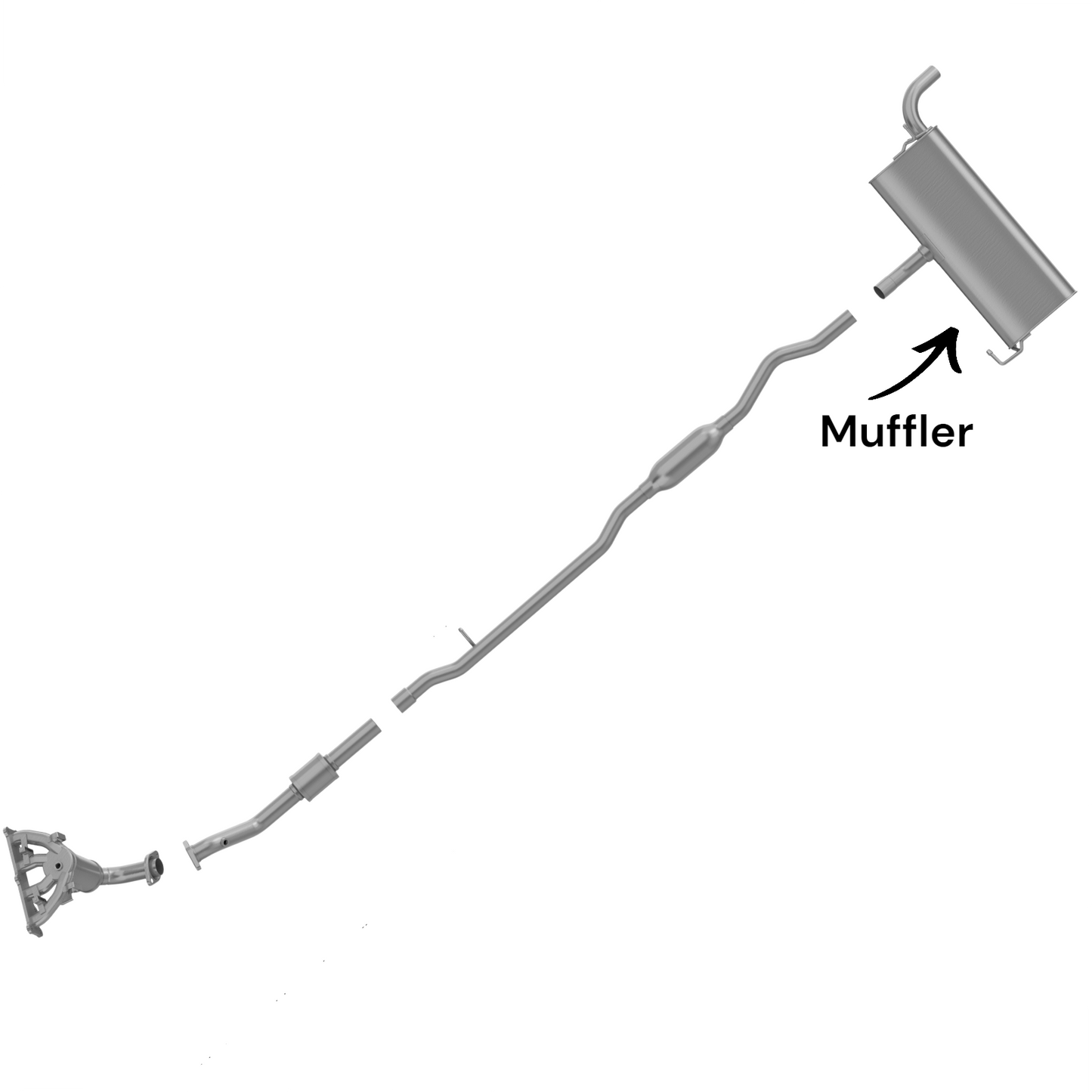 Jeep Patriot 2.4L (2012-2017) (4WD) Muffler.