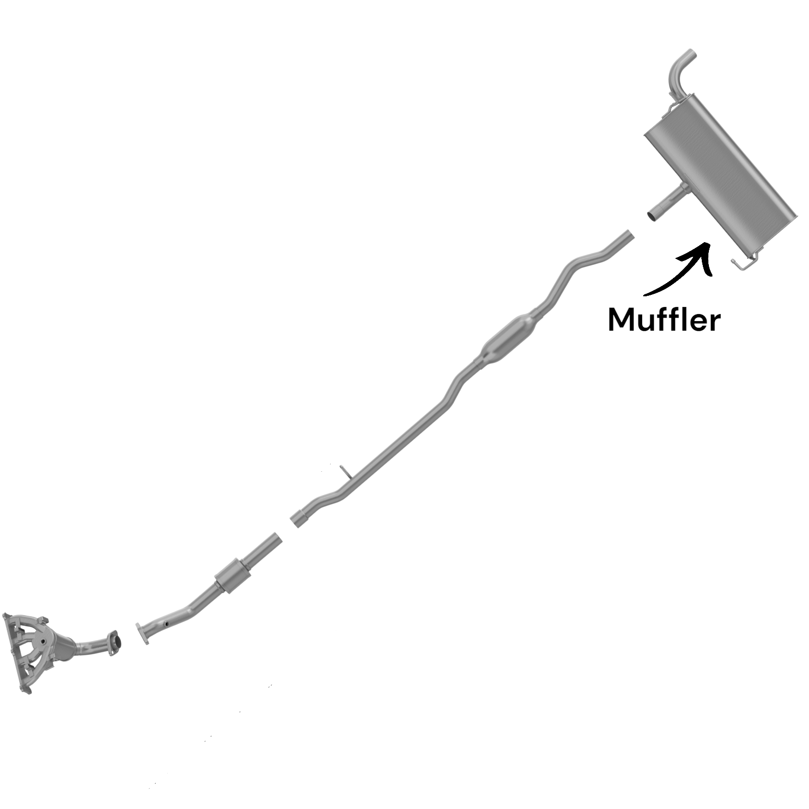 Jeep Patriot 2.4L (2012-2017) (4WD) Muffler.
