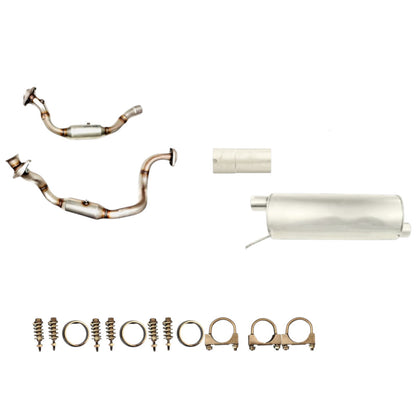 Ford F-350 Super Duty 6.2L (2011-2017) (Extended Cab Pickup) (Short Bed) Right And Left Side Catalytic Converter, Pipe And Muffler