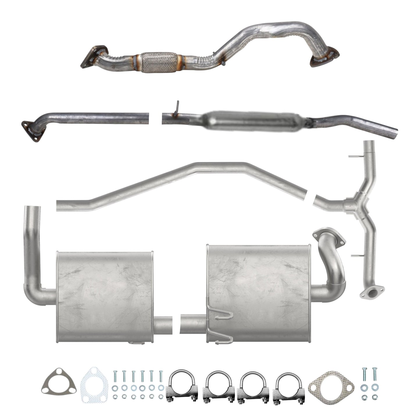 Tuyau flexible, résonateur, tuyau en Y, silencieux pour Honda Civic 1.5L 2016-2019 (turbocompressée)