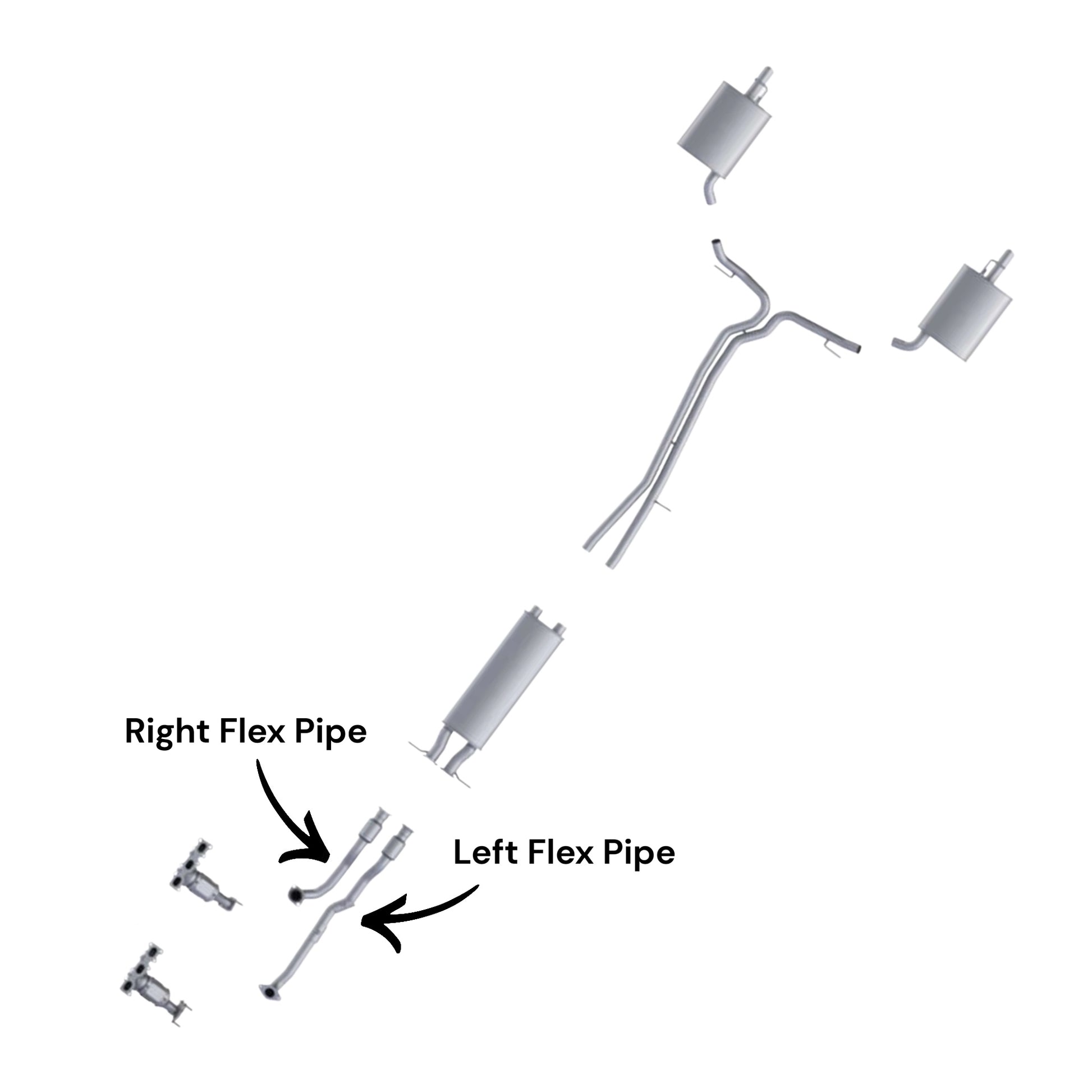 Ford Police Interceptor Utility 3.7L (2013-2019) Right & Left Side Flex Pipes