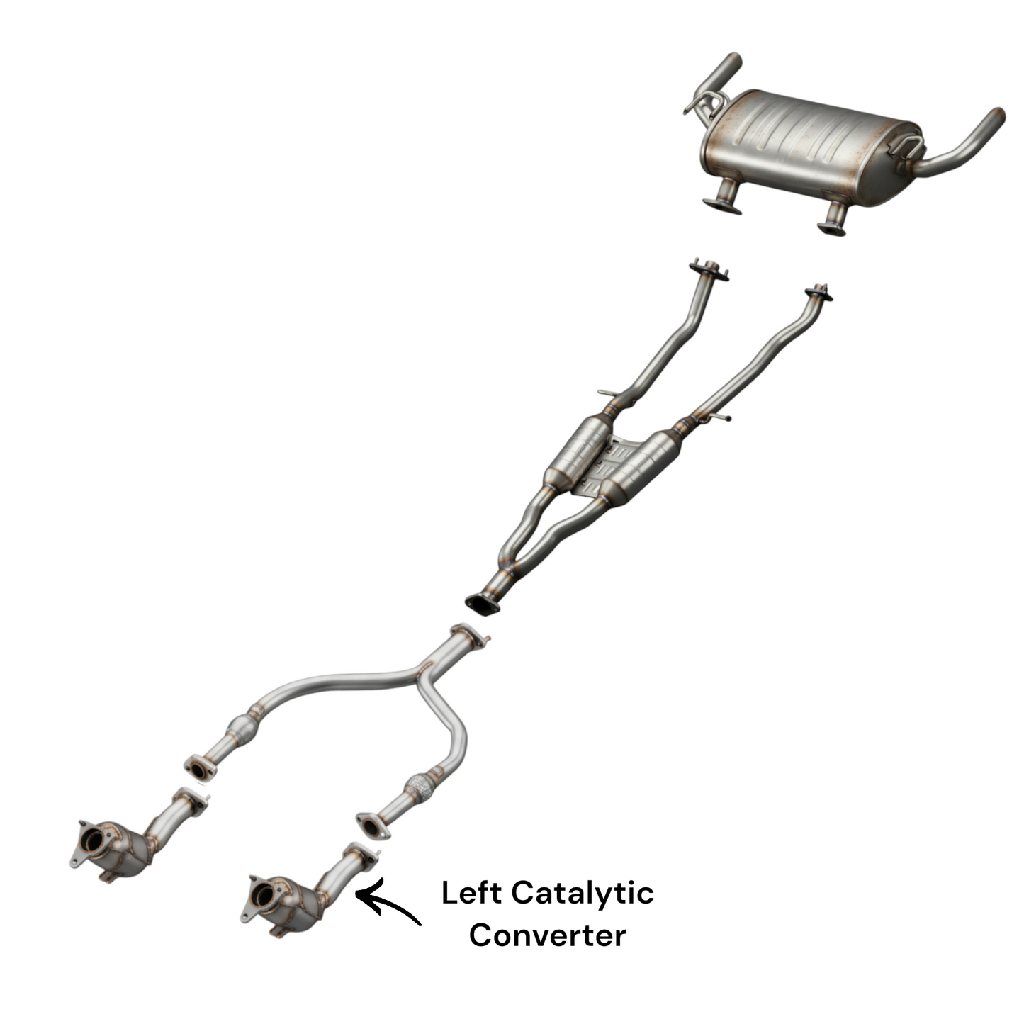 Infiniti Q60 3.0L (2017-2018) Left Side Converters
