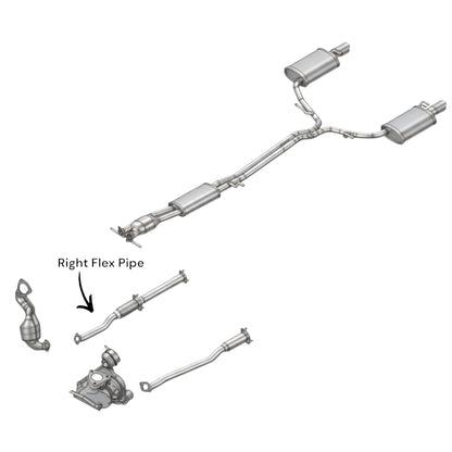 Lincoln MKT 3.5L (2010-2019) (Turbo) Right Side Flex Pipes