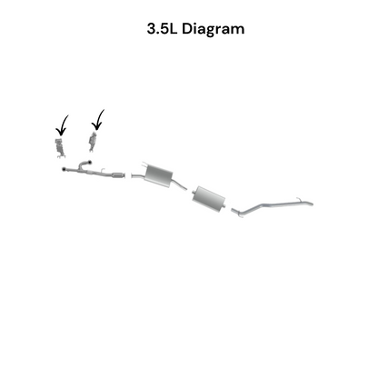 Acura MDX 3.7L (2010-2013) & 3.5L (2014-2019) Driver & Passenger Side Manifold Converter