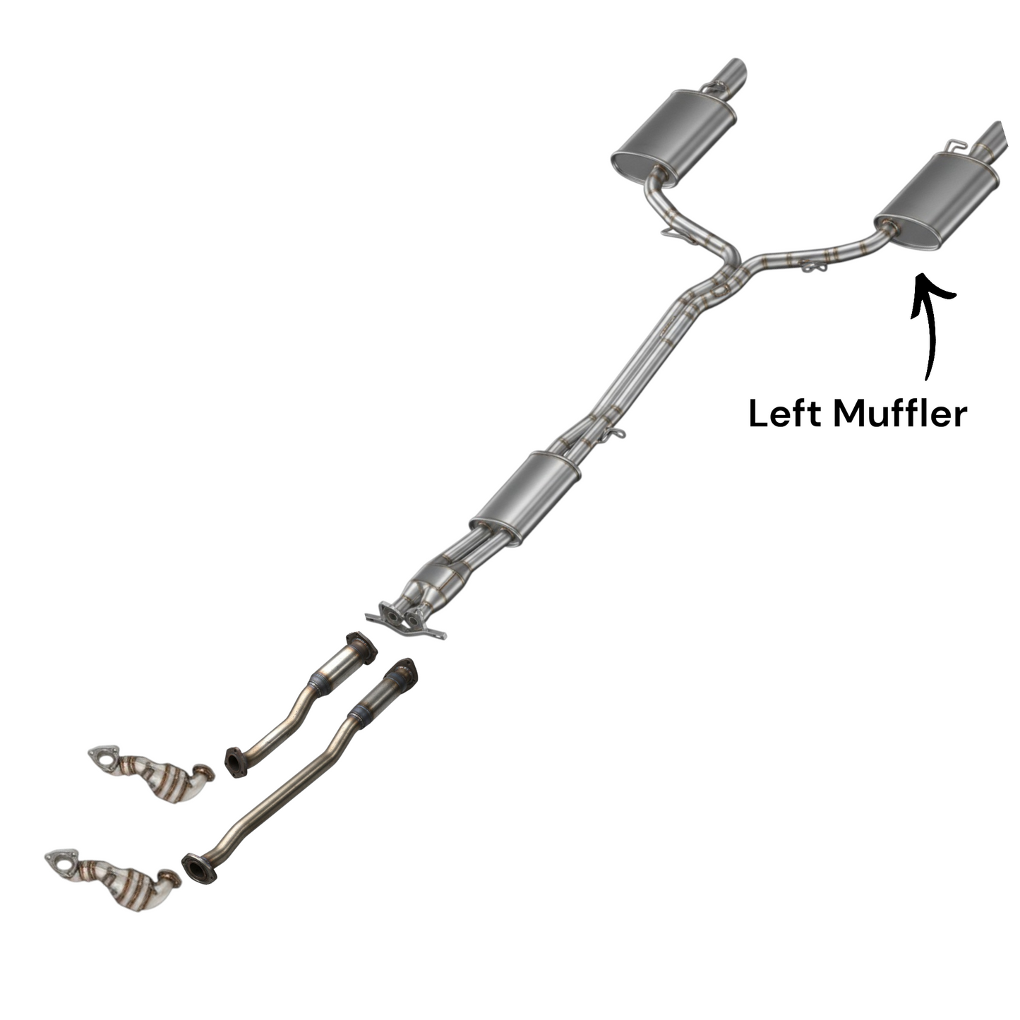 Ford Police Interceptor Utility 3.5L (2014-2015) (Turbo) Left Side Muffler
