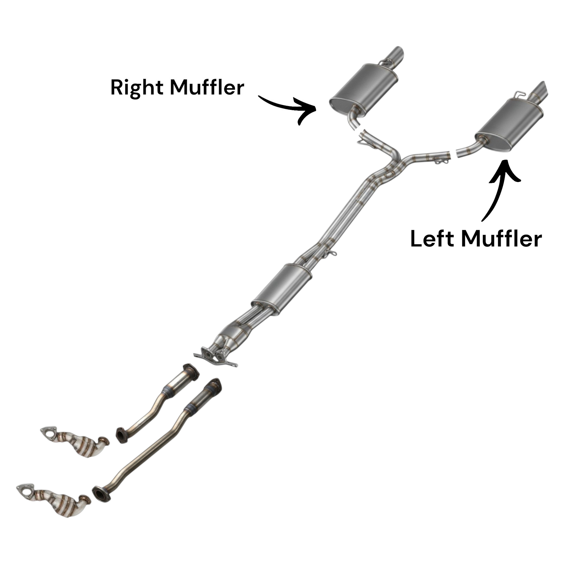 Ford Police Interceptor Utility 3.5L (2014-2015) (Turbo) Left and Right Side Muffler