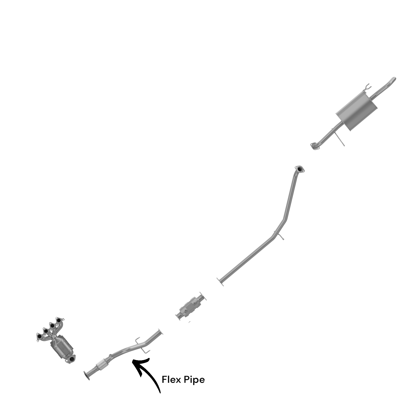 Kia Rio 1.6L (2006-2011) (Canadian Built) Flex Pipe