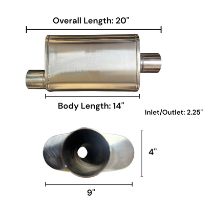 Silencieux Tronic à double soupape universel deux et quart