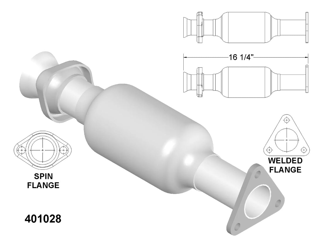 Honda Civic Del Sol 1.5L & 1.6L  (1993-1995) V4 Catalytic Converter