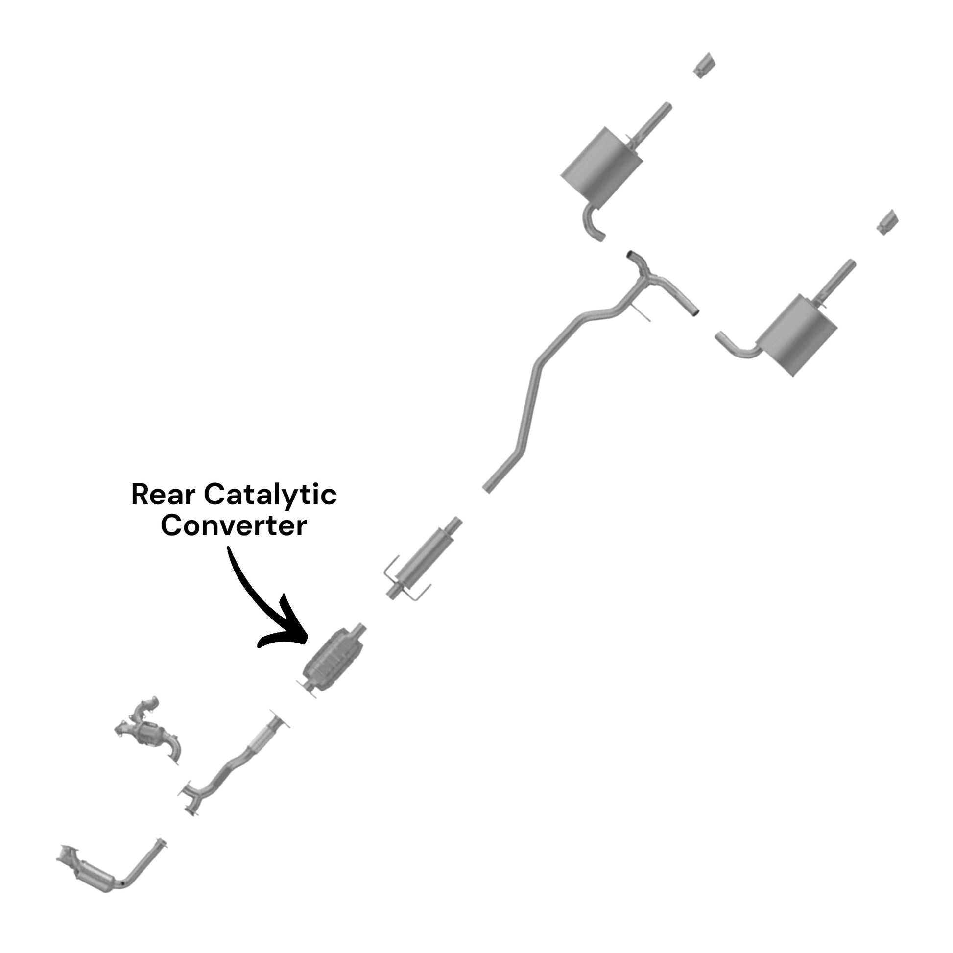 Lincoln Zephyr 3.0L (2006) (FWD) Rear Catalytic Converter