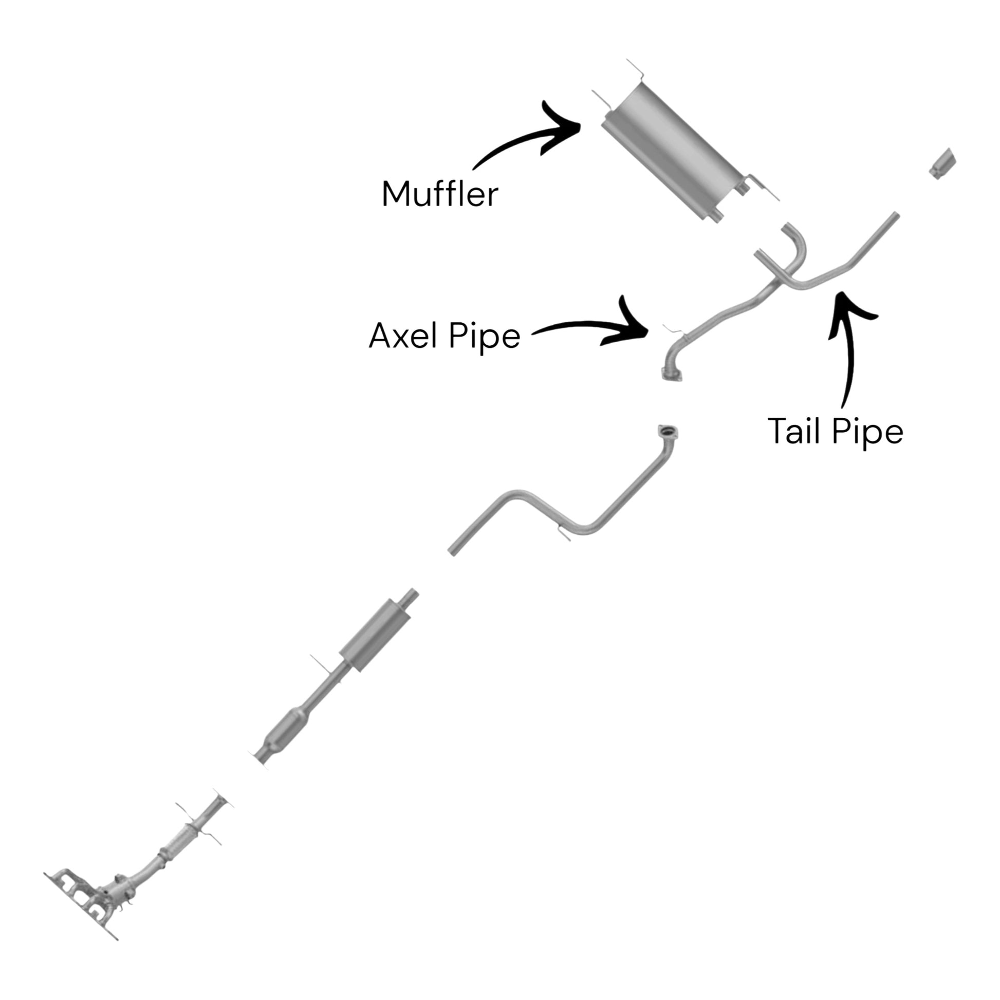 Mazda 3 2.0L (2010-2013) (Hatchback) Alex Pipe, Muffler and Tail Pipe