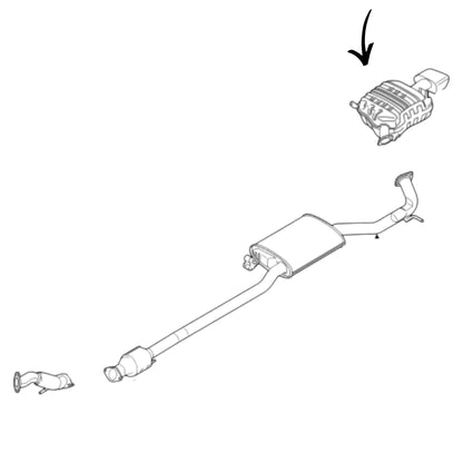 Hyundai Santa Fe 2.0L (2019-2020) Rear Muffler