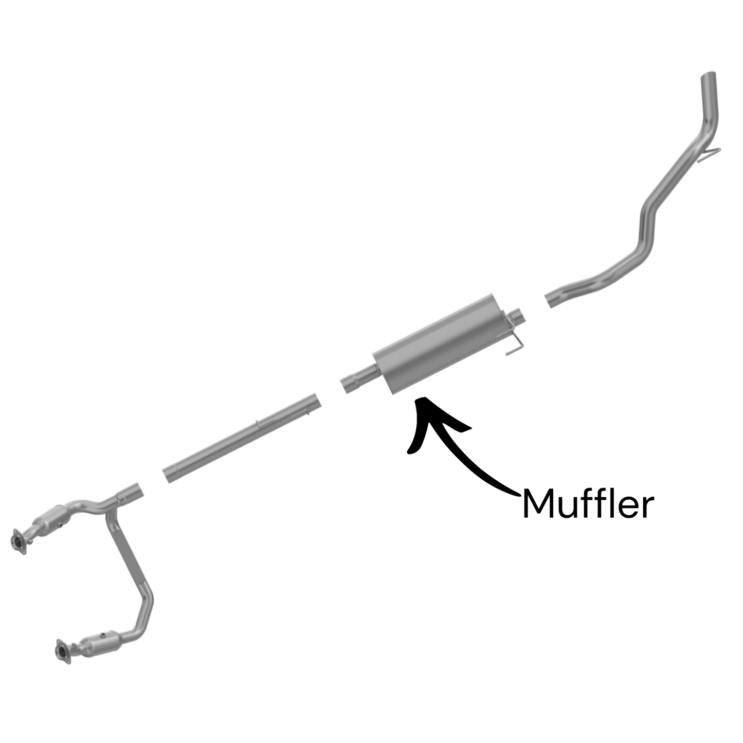 Dodge Ram 1500 3.7L 2011-2012 Muffler
