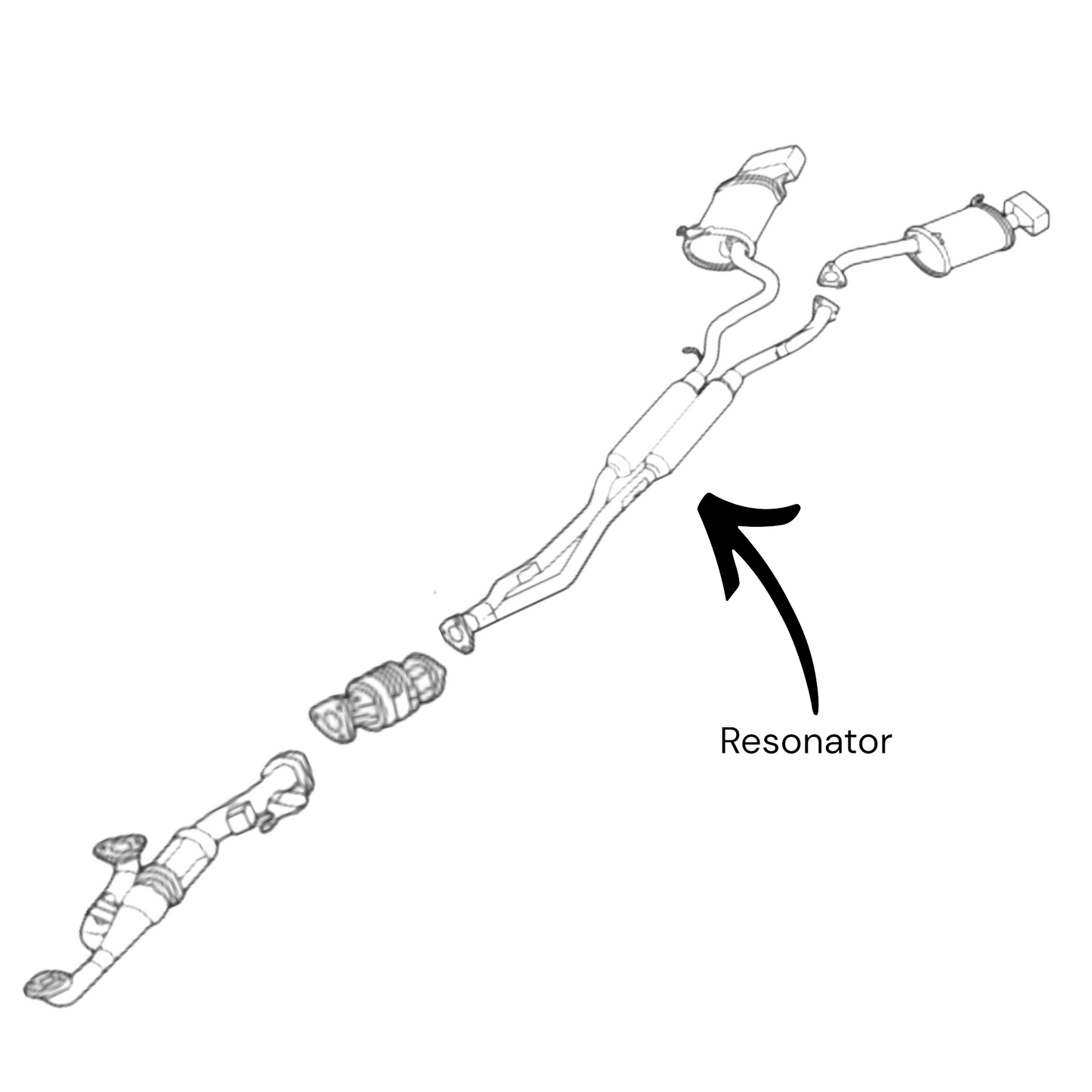 Acura TL SH-AWD 3.2L 2012-2014 Résonateur