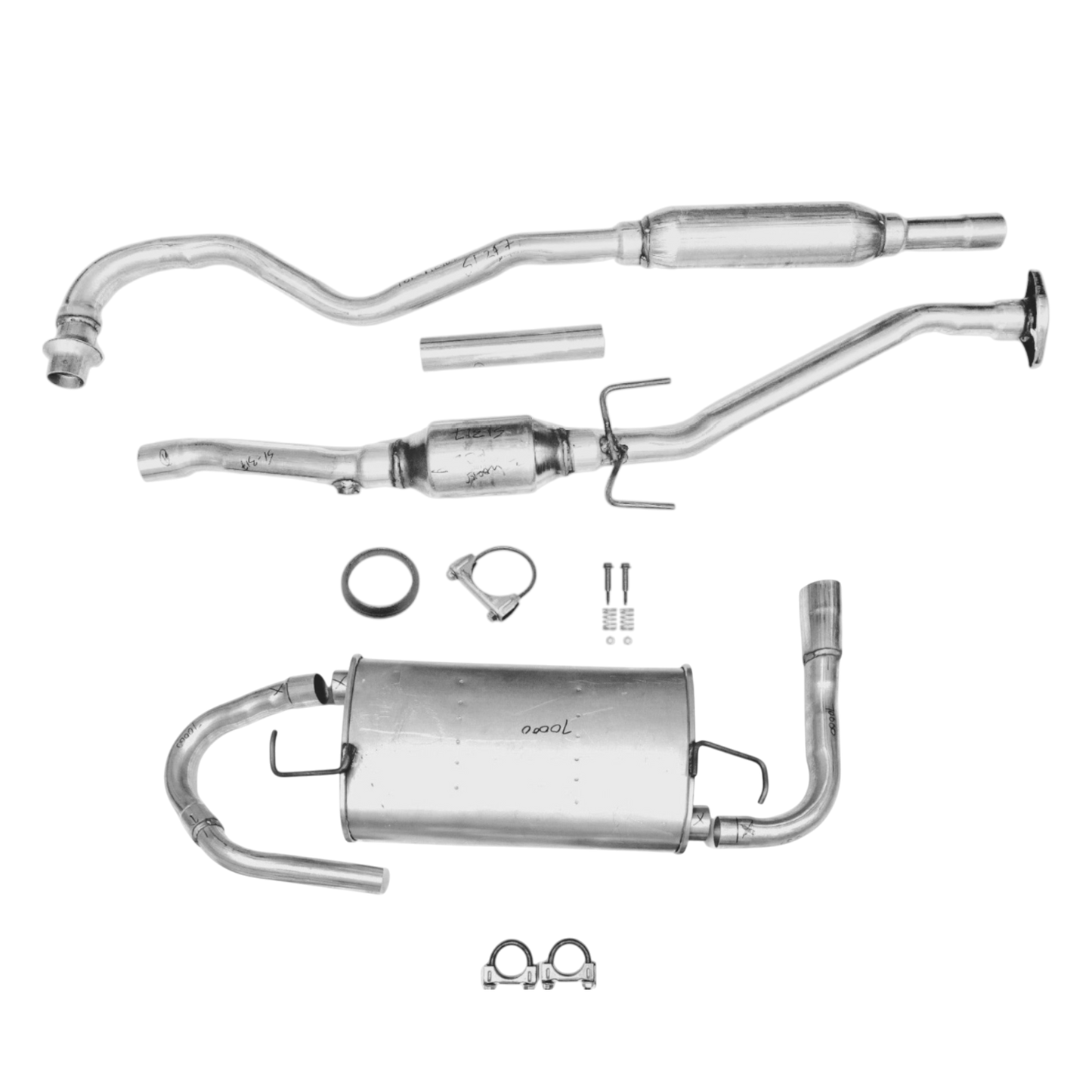 Pontiac Vibe 1.8L (2003-2006) (AWD) Converter, Resonator And Muffler